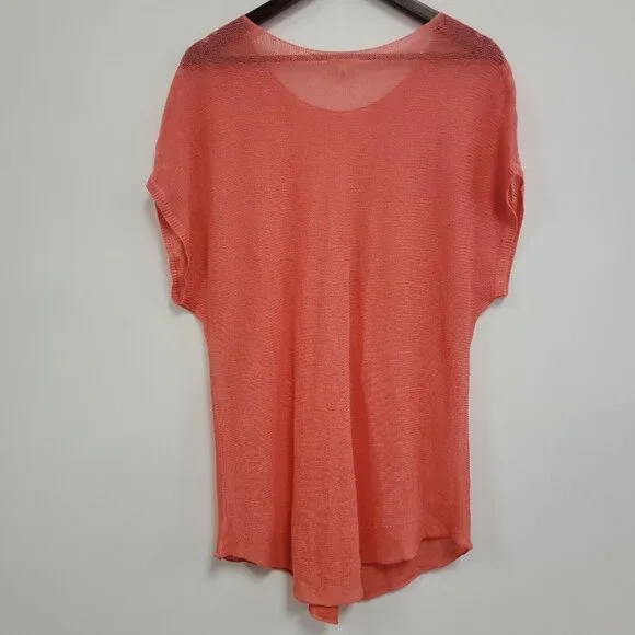 Eileen Fisher Coral Crew Neck Sweater - Picture 2 of 8